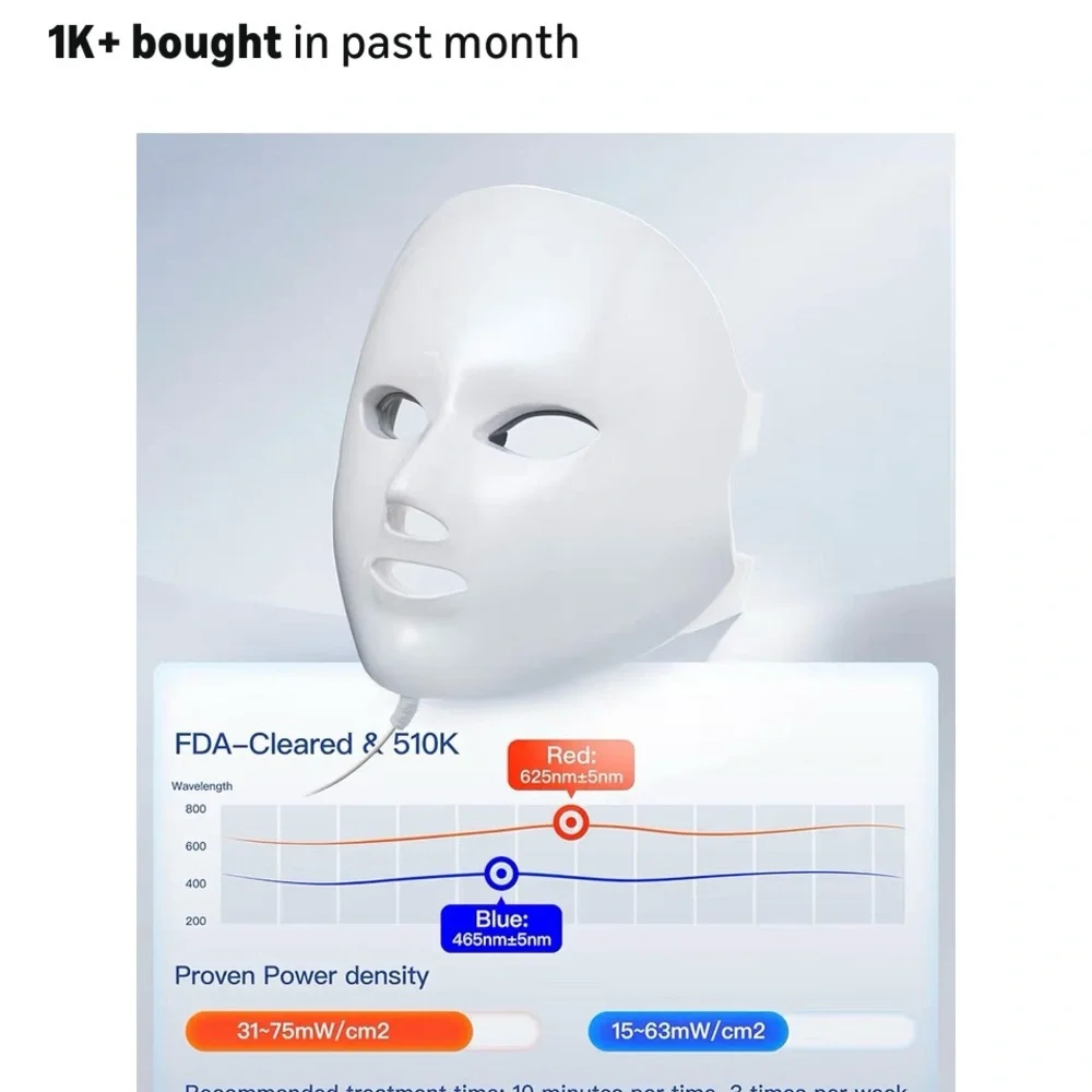 LED Mask with Remote - Picture 3 of 9